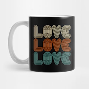 Simple Vintage Retro Love Valentine Typography Mug